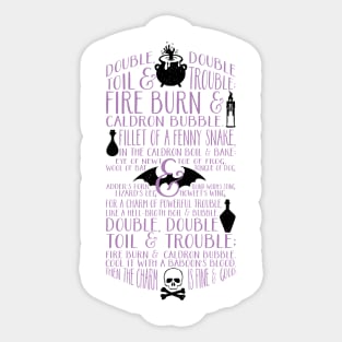 Double, Double Toil & Trouble Sticker